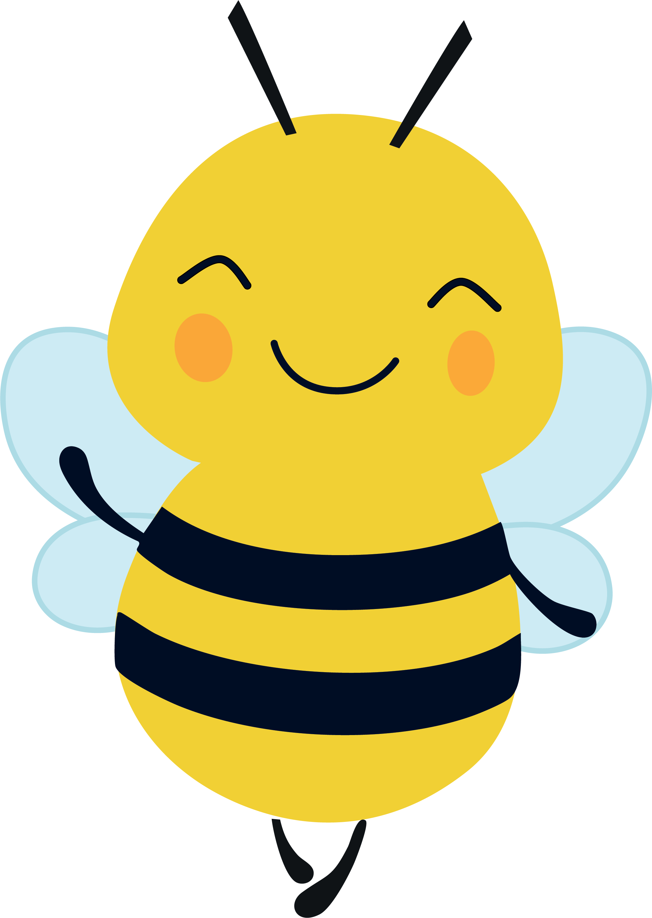 Smiling bee character